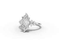 3.29 Ct Marquise Floral Cluster Engagement Ring