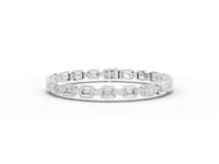 13.47 Ct Emerald Bezel Set Tennis Bracelet with Round Diamonds