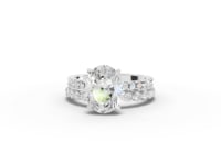 3.88 Ct Oval Solitaire with Matching Pavé Band Set - new