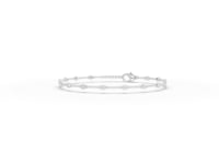0.12 Ct Bezel Set Station Chain Bracelet