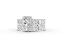 11.02 Ct Radiant Double Band Lab Grown Diamond Ring