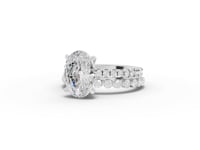 3.88 Ct Oval Solitaire with Matching Pavé Band Set - new
