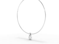 3.00 Ct Pear Lab Grown Diamond Drop Pendant Necklace