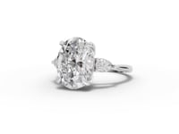 4.36 Ct Oval Three Stone Lab Grown Diamond Ring