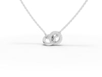 0.28 Ct Interlocking Circle Lab Grown Diamond Pendant Necklace