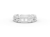 0.50 Ct Pavé Cuban Link Lab Grown Diamond Ring