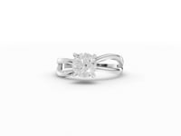 1 Ct Round Twist Shank Lab Grown Diamond Ring