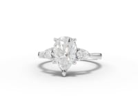 1.80 Ct Pear Three-Stone Lab Grown Diamond Ring