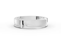 0.05 Ct Princess Flush Set Lab Diamond Wedding Band