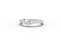 0.47 Ct Princess V-Shaped Lab Diamond Wedding Band