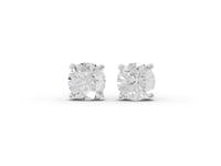 1.50 Ct Each  Round Solitaire Lab Diamond Stud Earrings