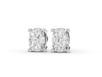1.50 Ct Each Cushion Four-Prong Lab Diamond Stud