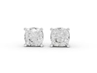 1.50 Ct Each Cushion Cut Four-Prong Lab Diamond Stud