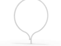 32.20 Ct Round Lab Diamond Y-Drop Tennis Necklace