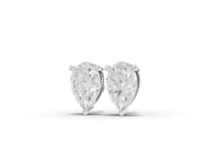 1.50 Ct Each Pear Lab Diamond Solitaire Stud