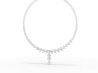 12.12 Ct Marquise Leaf Lab Diamond Lariat Necklace