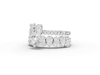 3.56 Ct Pear Solitaire Lab Diamond Bridal Ring Set