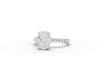 2.33 Ct Oval Hidden Halo Pavé Ring