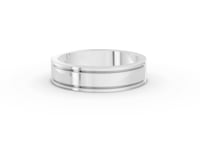 Classic Grooved Flat Men’s Wedding Band