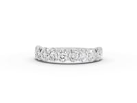 1.16 CT Oval Half Eternity Lab Diamond Ring