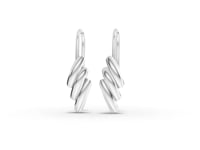 Triple Petal Drop Gold Earring