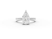 2.23 Ct Pear Hidden Halo Pavé Ring