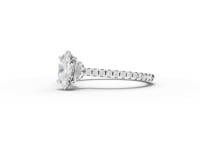 0.72 CT Marquise Hidden Halo Pavé Ring