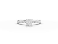 0.73 Ct Round Hidden Halo Pavé Ring