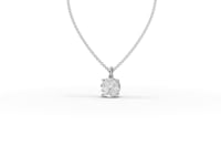 4.00 CT Round Prong Basket Lab Diamond Solitaire Pendant