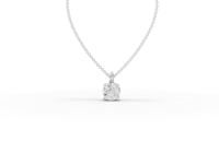 3.00 CT Round Basket Lab iamond Solitaire Pendant