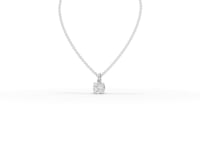 0.50 CT Round Basket Lab Diamond Solitaire Pendant