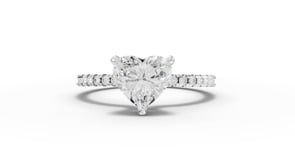 1.23 CT Heart Hidden Halo Pavé Ring