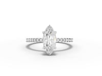1.23 CT Marquise Hidden Halo Pavé Ring