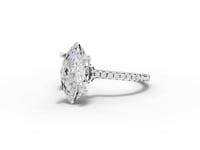 2.23 Ct Marquise Hidden Halo Pavé Ring
