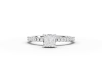 0.73 CT Princess Hidden Halo Pavé Ring