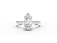 1.73 Ct Marquise Hidden Halo Pavé Ring