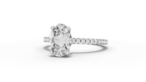 1.73 CT Oval Hidden Halo Pavé Ring