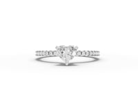 0.73 CT Heart Hidden Halo Pavé Ring