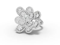5.12 CT Multi-Shape Lab Diamond Cluster Cocktail Ring