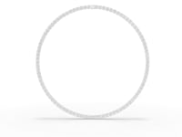 91.00 CT Round Lab Grown Diamond Tennis Necklace