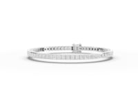 6.35 CT Princess Lab Grown Diamond Tennis Bracelet
