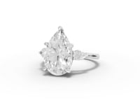 4.33 CT Pear Three-Stone Lab Diamond Ring