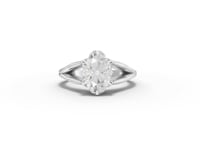 1.50 CT Oval Solitaire Lab Grown Diamond Ring