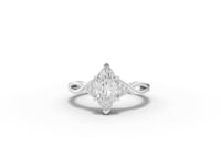 1.03 CT Marquise Twist Band Lab Diamond Ring