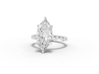 4.31 CT Marquise Lab Diamond Solitaire with Accent Ring
