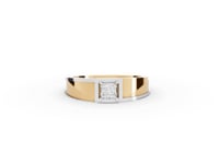 0.50 CT Princess Lab Diamond Two-Tone Men’s Band
