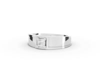1.00 CT Princess Two-Tone Men’s Lab Diamond Band