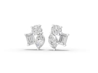 9.00 CT Round, Marquise & Emerald Lab Diamond Stud Earrings
