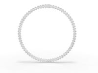 68.00 CT Oval Bezel Lab Grown Diamond Tennis Necklace
