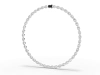 44.00 CT East-West Oval Bezel Lab Grown Diamond Tennis Necklace